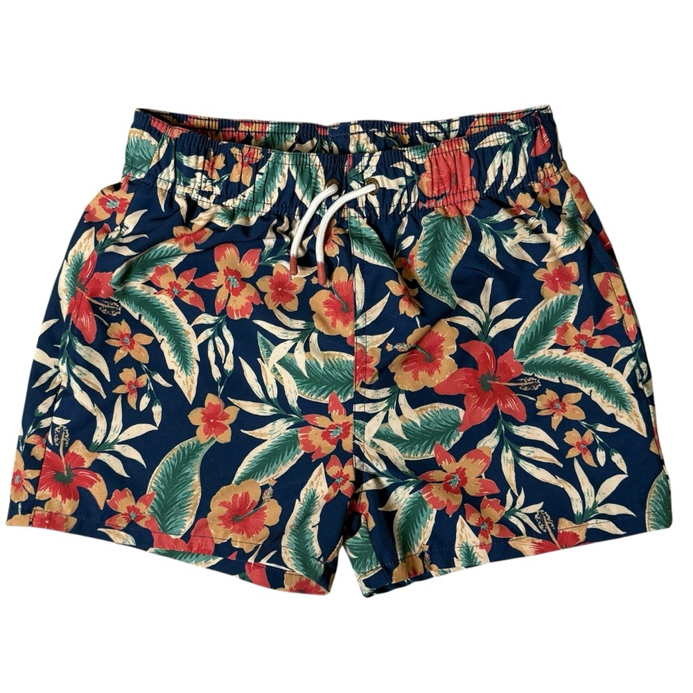 Floral Print Boy‎ Shorts - Multicolor/Floral/Tropical/Elastic/Pockets Size 10/12